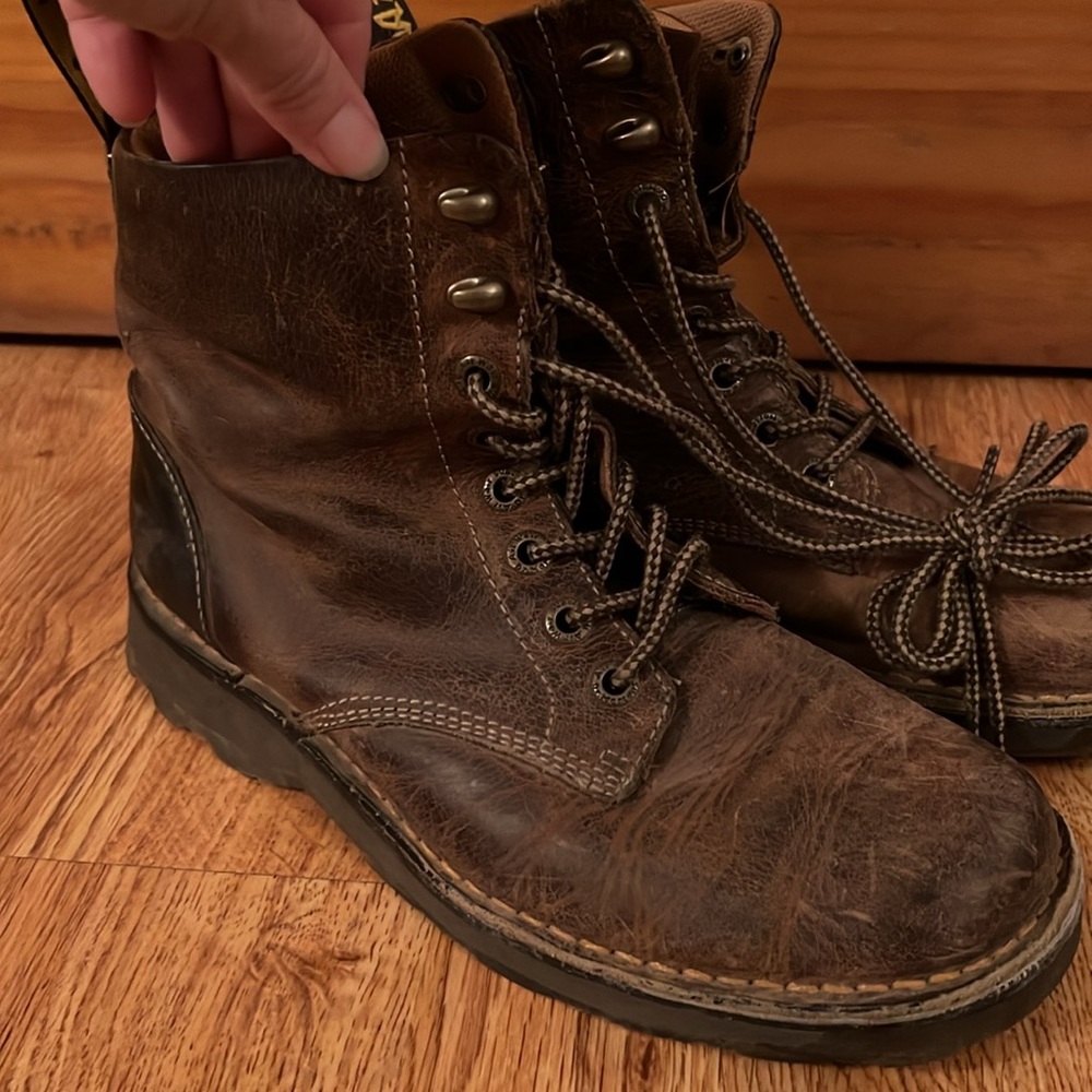 Mens Dr Martens Niel Brown Leather Casual Comfort Bouncing Boots Size 9